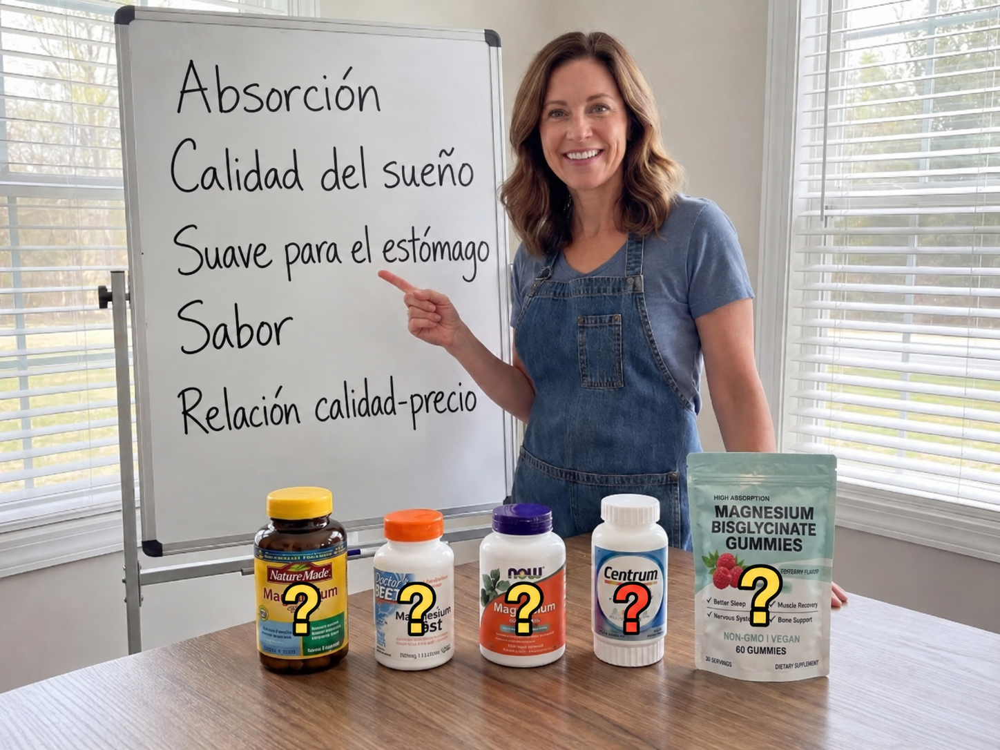 Comparación de suplementos de magnesio