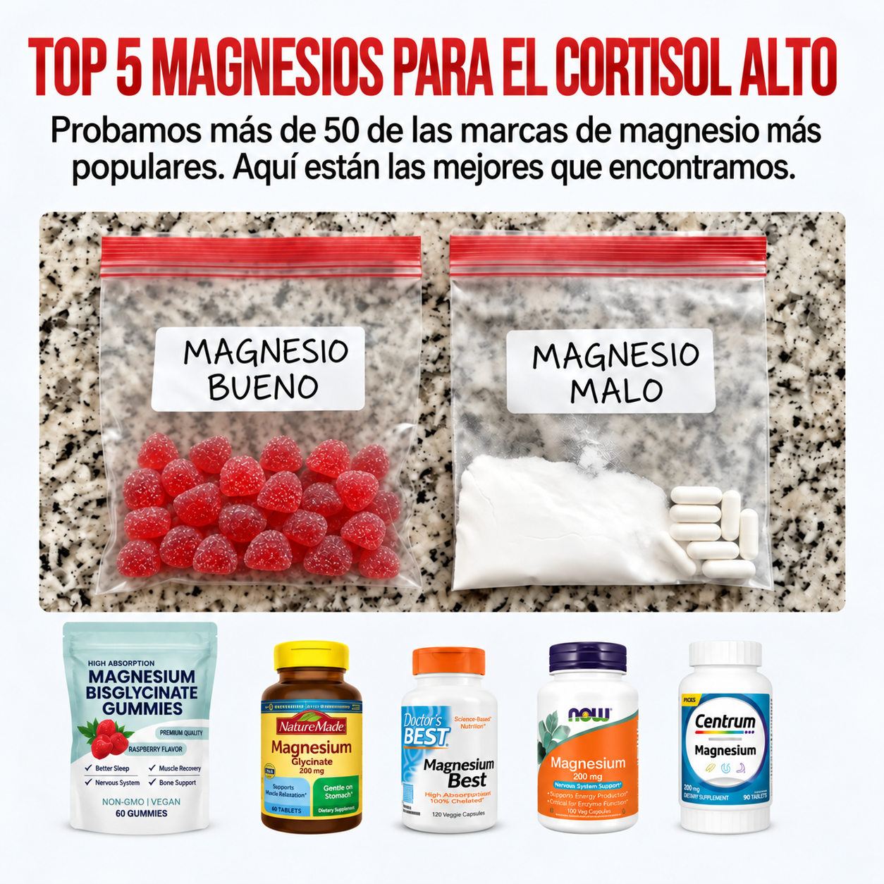 Los cinco suplementos de magnesio comparados